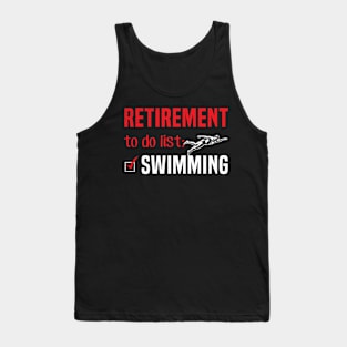 Swimming funny TO DO list theme Tank Top